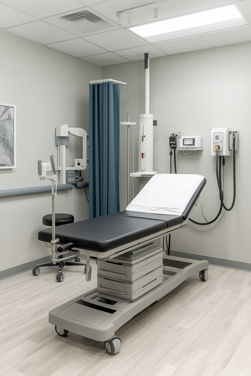 Lucid Origin An Image Of A Medical Exam Room With An Exam Table And Equipment 0